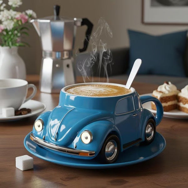 Creative Beetle Mug with 304 Stainless Steel Inner Core and Resin Craft, Beetle Design Coffee Mug