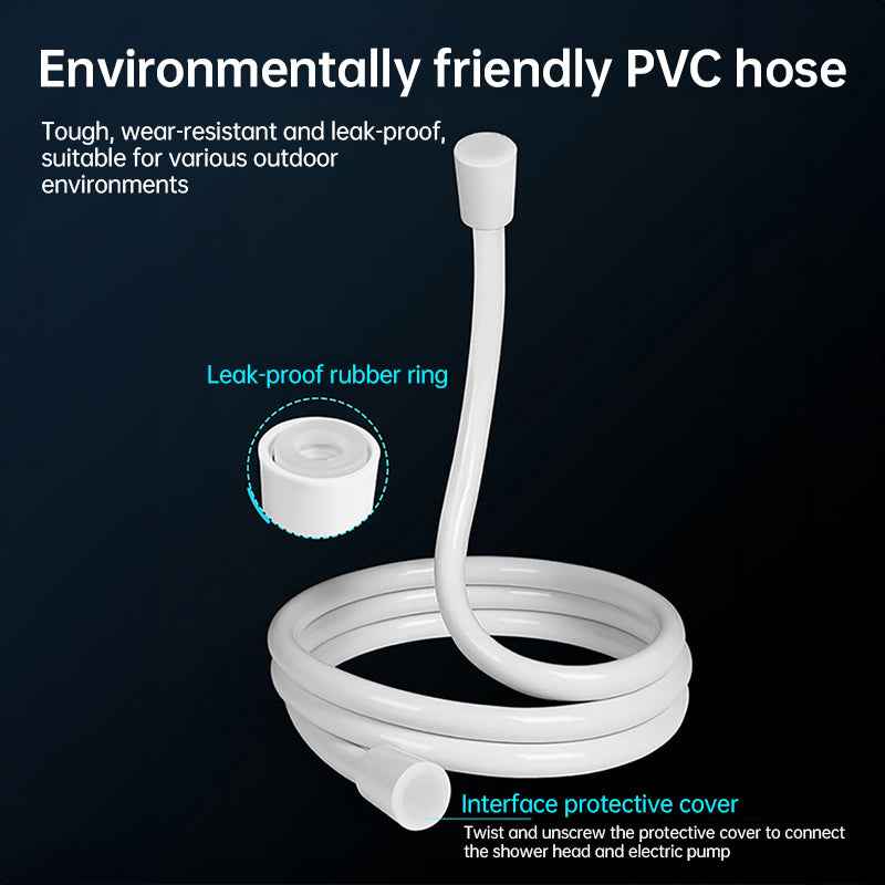 Rechargeable Electric Camping Shower Pump – Smart Digital Display, Portable Outdoor Shower