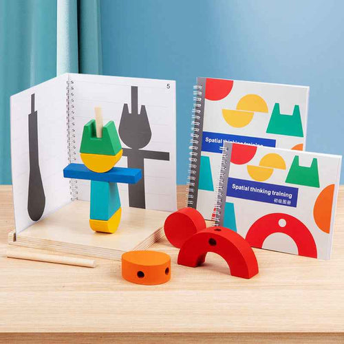3D projection space building block shadow pairing for children's puzzle and early education assembly toys