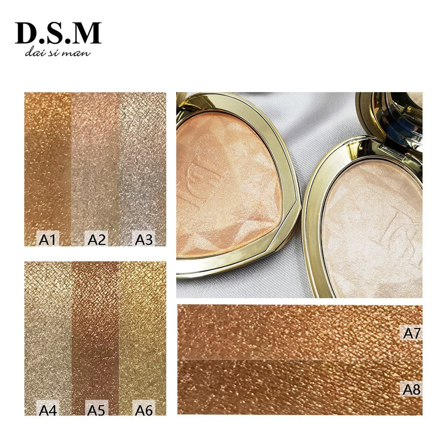 D.S.M Professional Highlighter Makeup Face Powder Highlighting Concealer Cosmetics Eyes Glow Kit Palette Bronzer and Highlighter eprolo