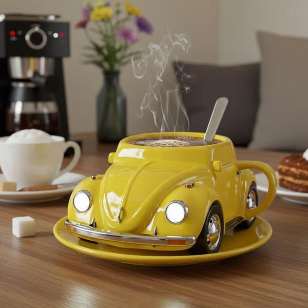 Creative Beetle Mug with 304 Stainless Steel Inner Core and Resin Craft, Beetle Design Coffee Mug