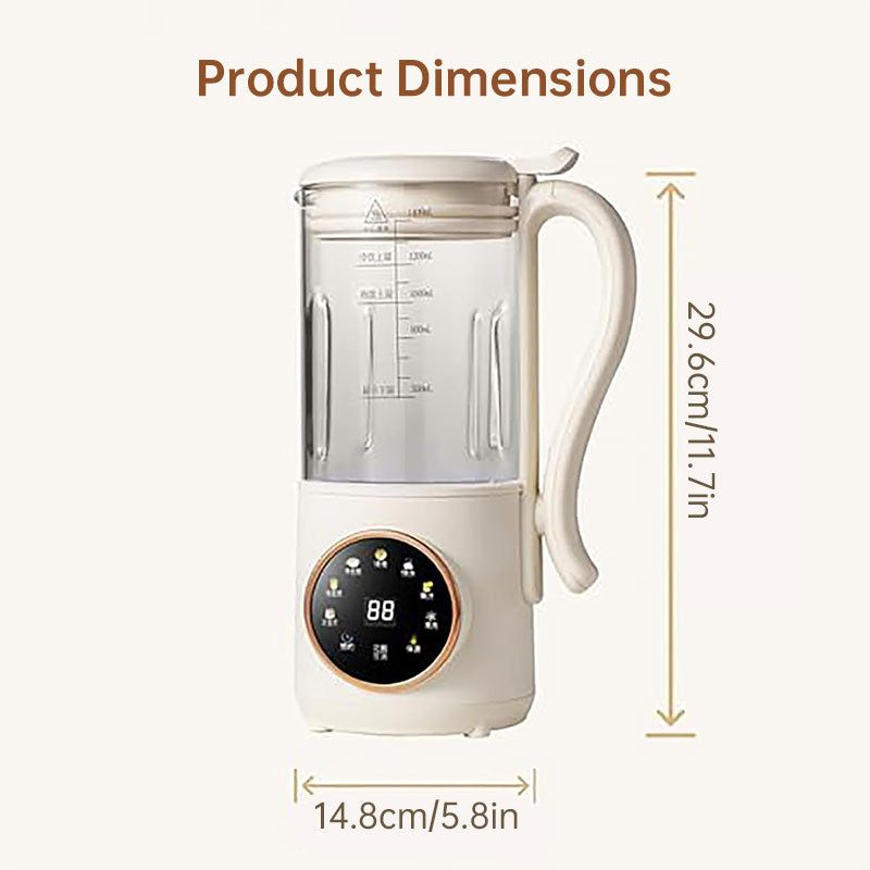 1.4L Nuts Milk Maker, Juicer and Soy Milk Machine with 16 Blades for Plant-Based Drinks, Oatmeal, Almond, Grains, and Beverages