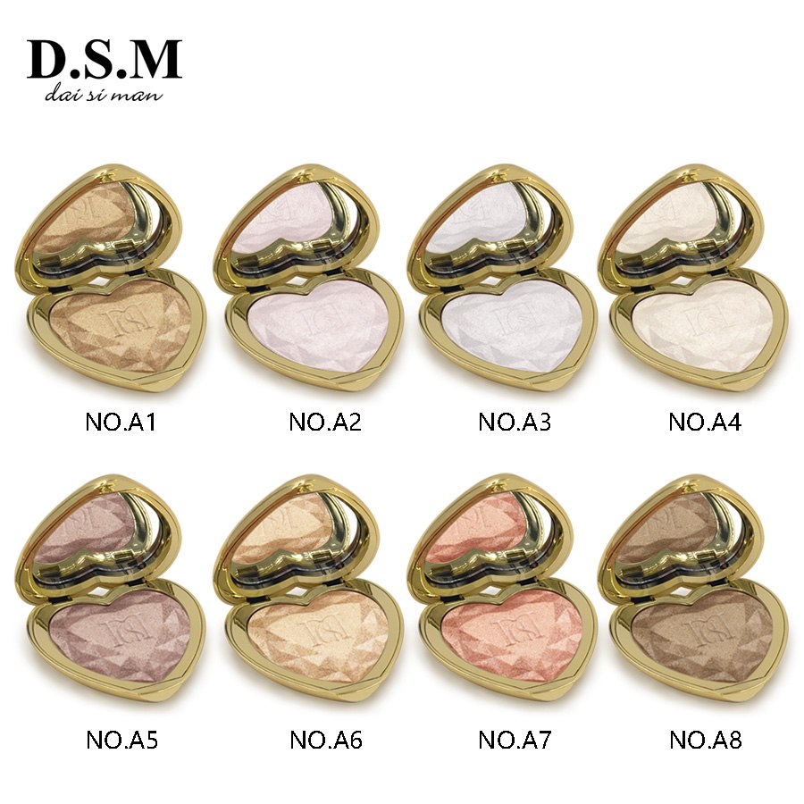 D.S.M Professional Highlighter Makeup Face Powder Highlighting Concealer Cosmetics Eyes Glow Kit Palette Bronzer and Highlighter eprolo