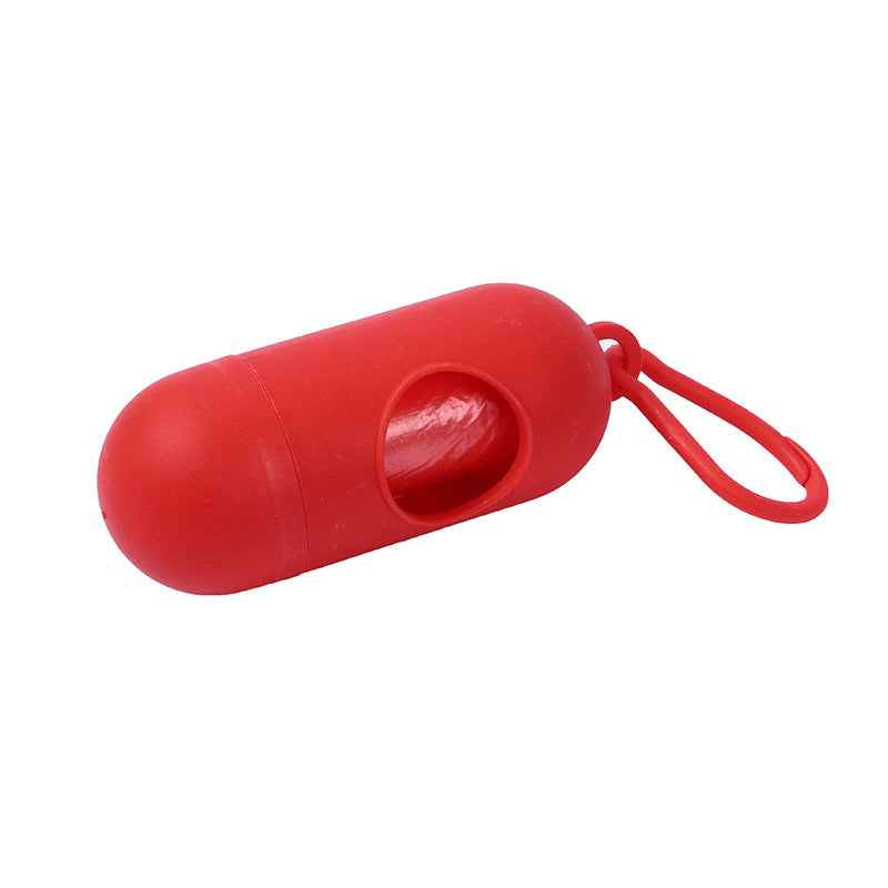 Pet Waste Bag Capsule Dog Waste Box Pill Portable Thickened Poop Bag