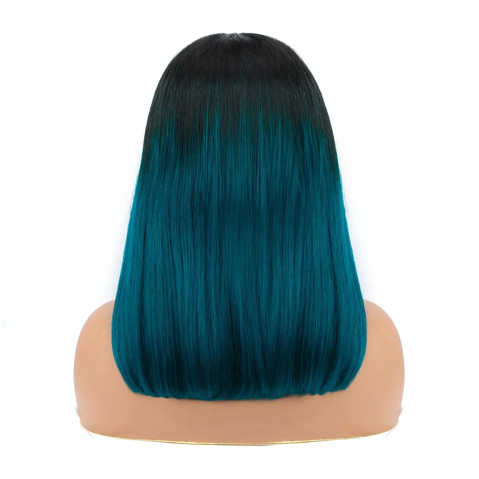4x4 Lace Closure short Bob Wigs Human Hair T1B/green Color Bob Wig Double Drawn Straight Human hair Bob Lace Front Wig For Women eprolo