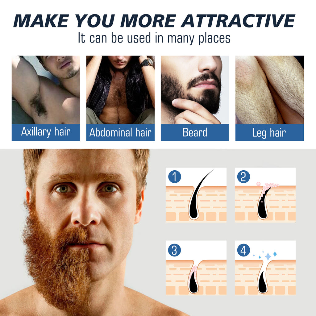 Hair Removal Cream For Men, Underarm Hair Hands Hair Feet Hair Chest Hair Body Cleansing Mild Non-Irritating Hair Removal Cream eprolo