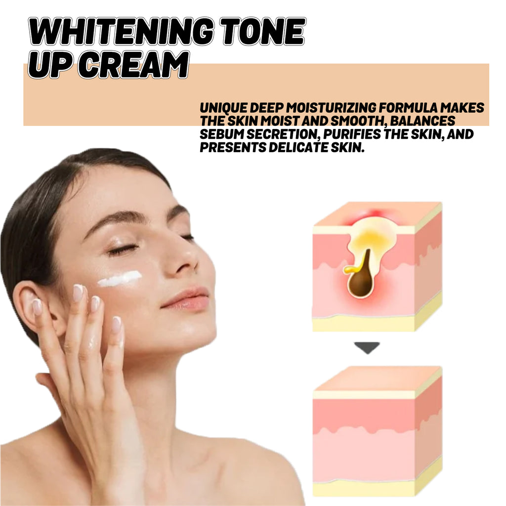 Whitening Tone Up Cream, Moist And Soft Fade Spots Rough Dry Skin Dark Skin Cream