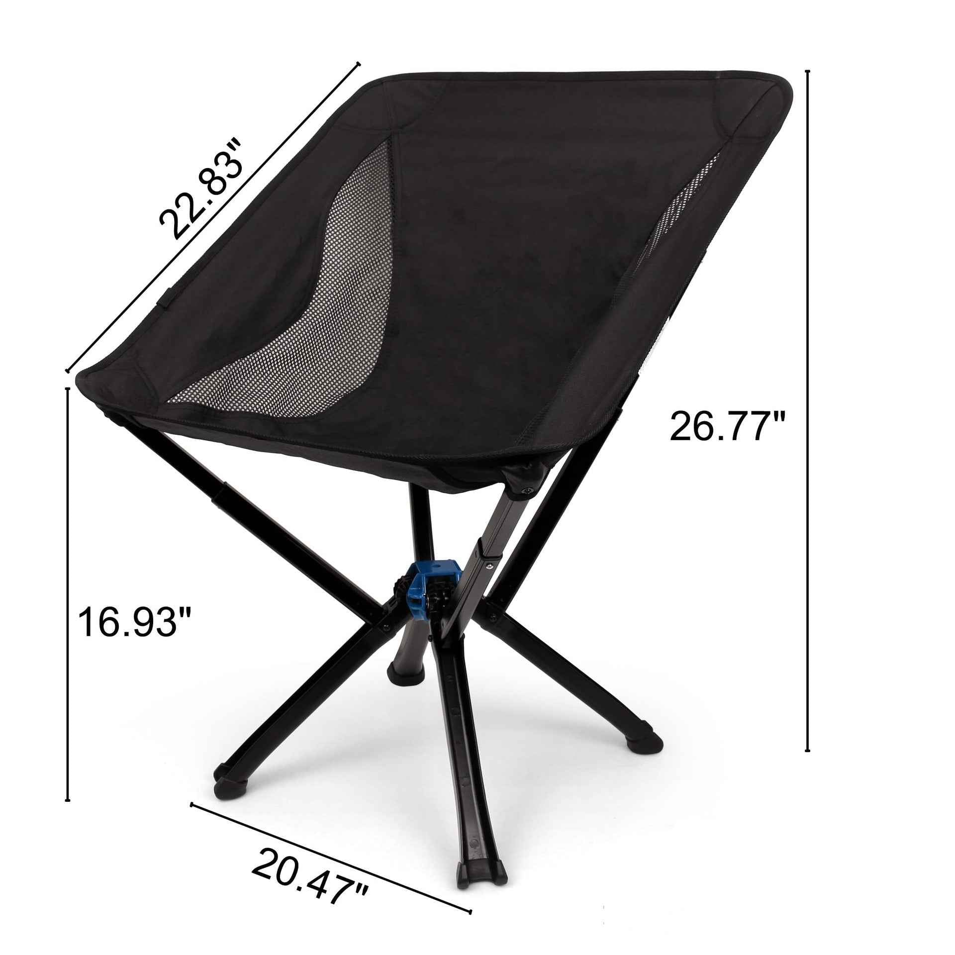 Outdoor Camping Moon Chair with Umbrella – Aluminum Lightweight Portable Backrest Chair