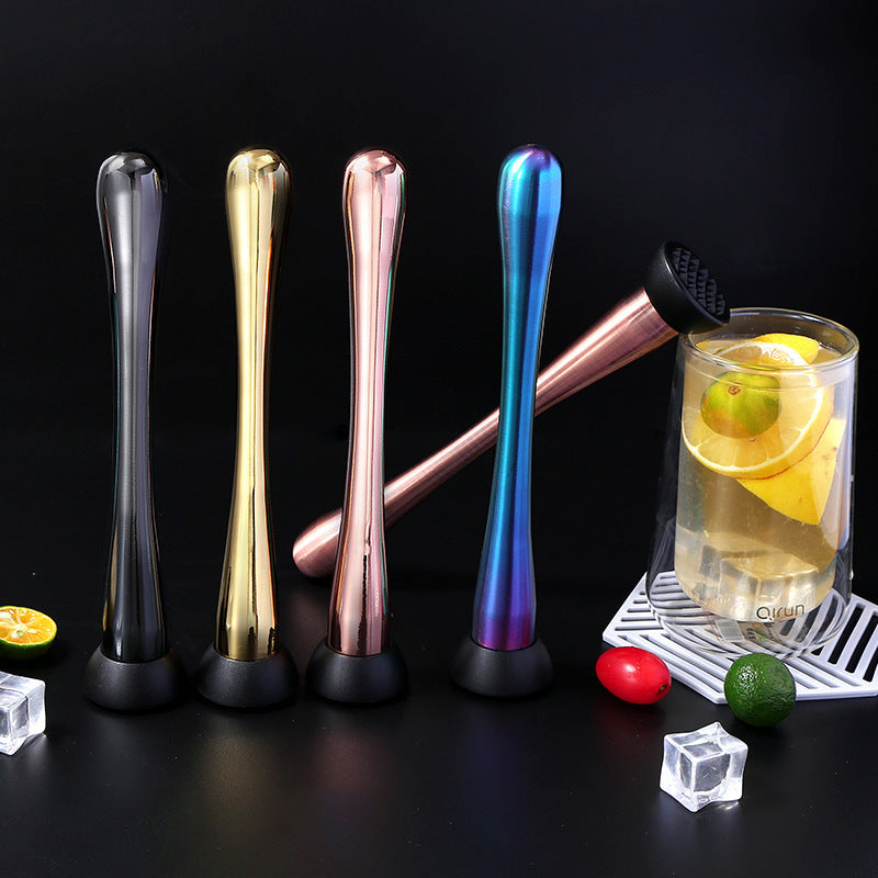 Stainless Steel Ice Crusher Muddler Bar Tool for Lemon Tea, Cocktail Mixing,