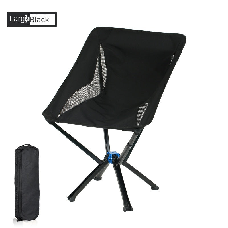 Outdoor Camping Picnic Folding Chair Umbrella Chair Aluminum Lightweight Portable Backrest Moon Chair by eprolo