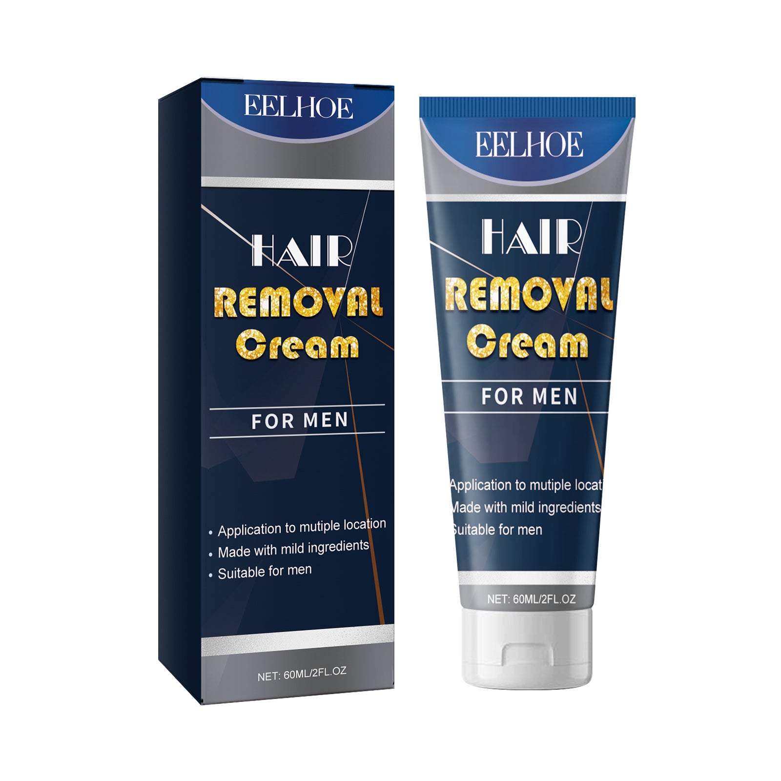 Hair Removal Cream For Men, Underarm Hair Hands Hair Feet Hair Chest Hair Body Cleansing Mild Non-Irritating Hair Removal Cream eprolo