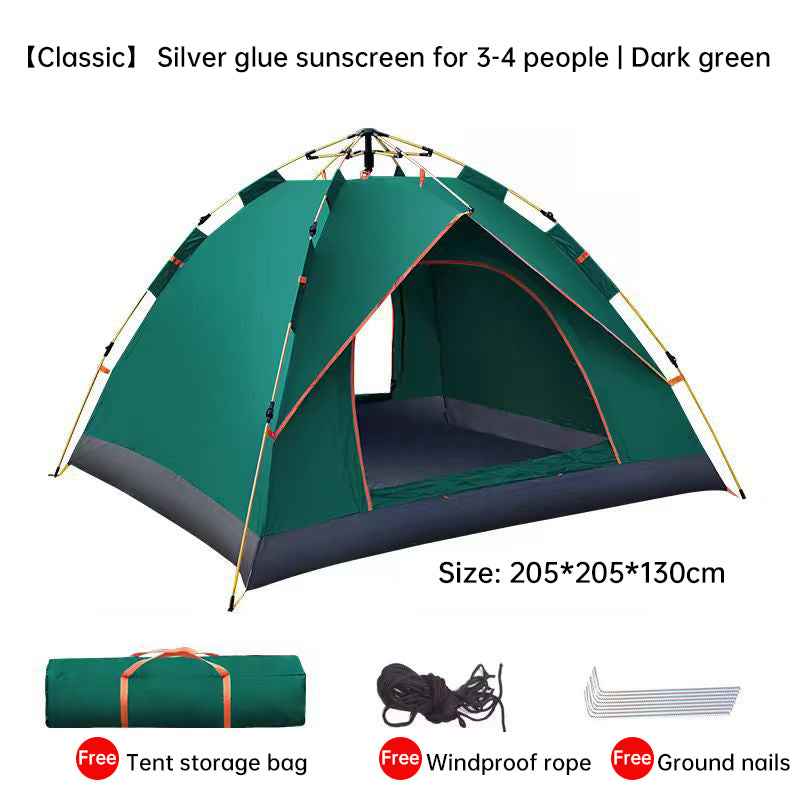 Quick-Deploy Outdoor Camping Tent – Waterproof 3-4 Person Instant Setup Shelter