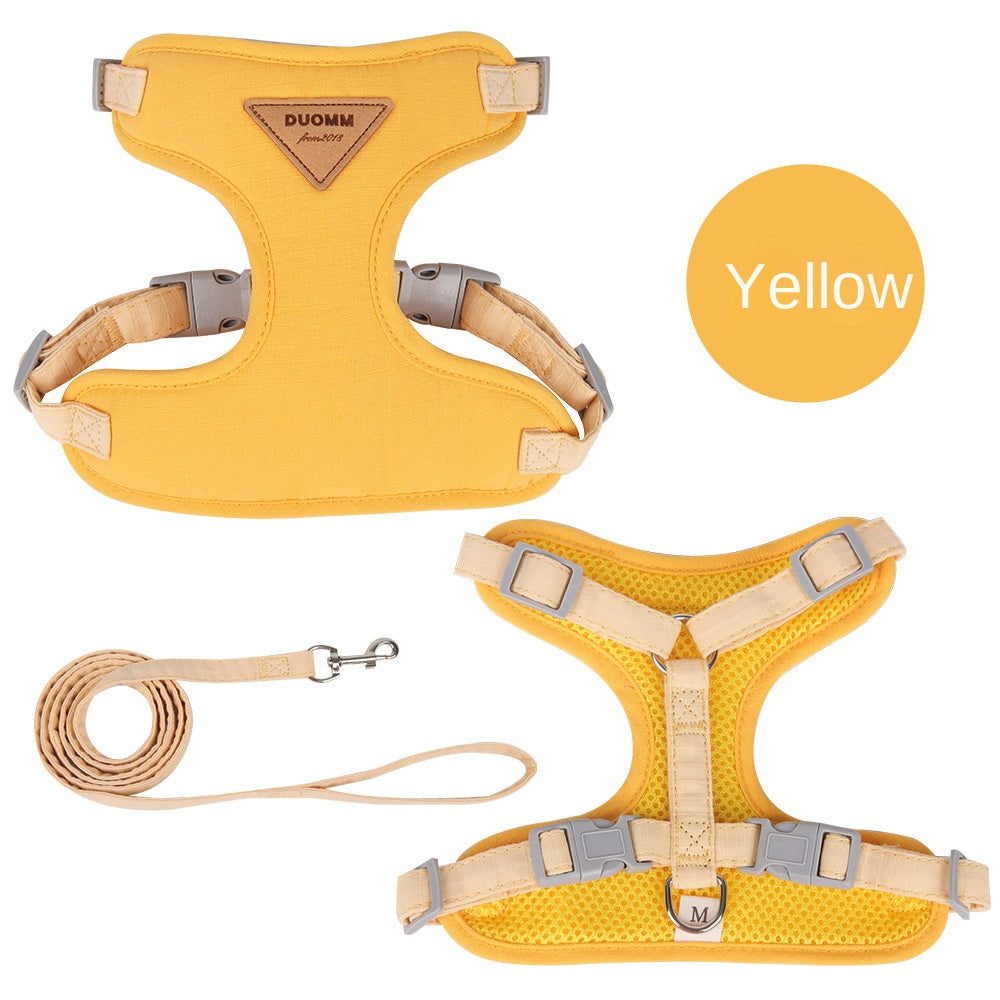 Cat traction rope to prevent breaking free cat chest harness for outdoor walking cat rope
