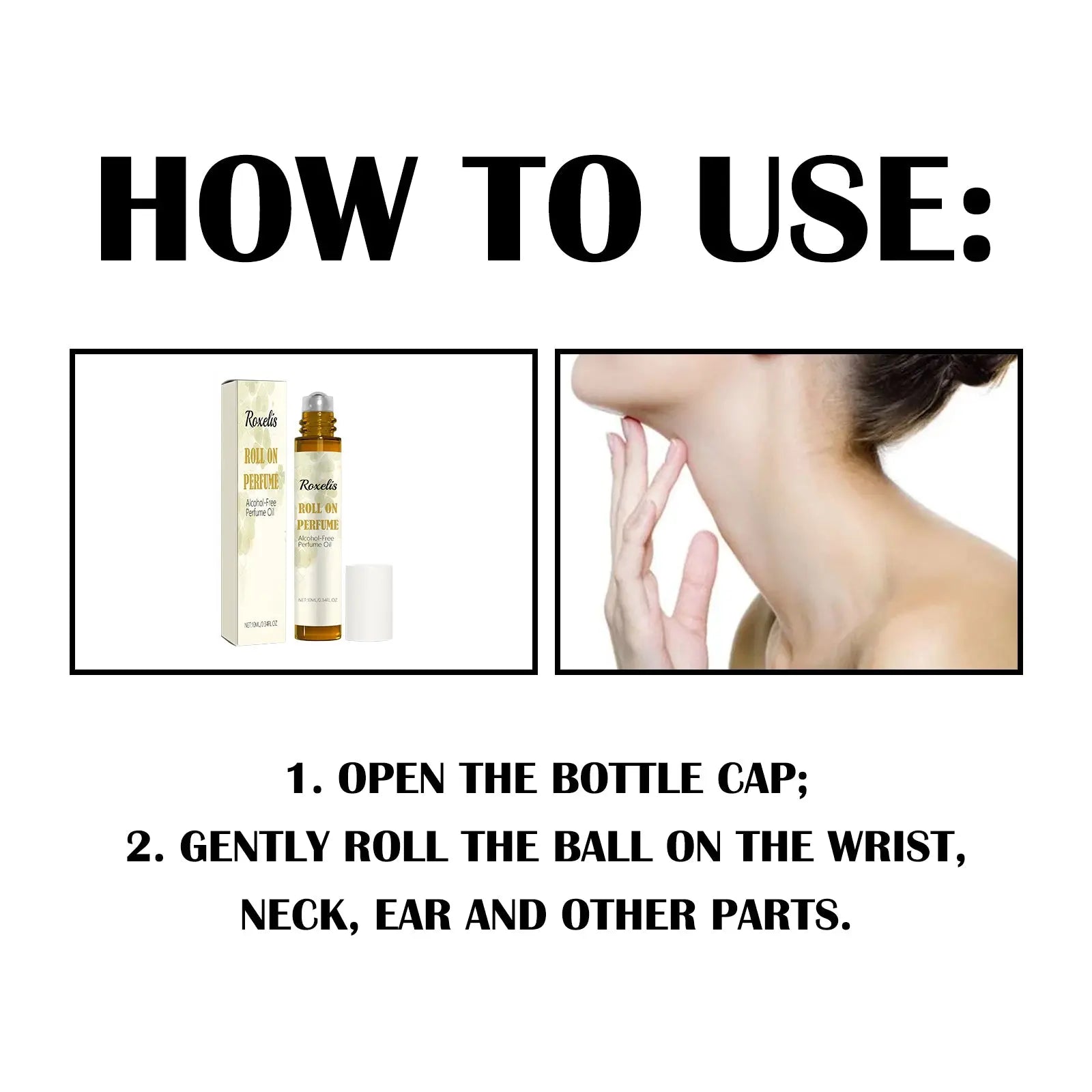 Roll On Perfume, Travel Pack Concentrated Long Lasting Fragrance Body Fragrance Natural Fresh Light Fragrance Ball Perfume eprolo
