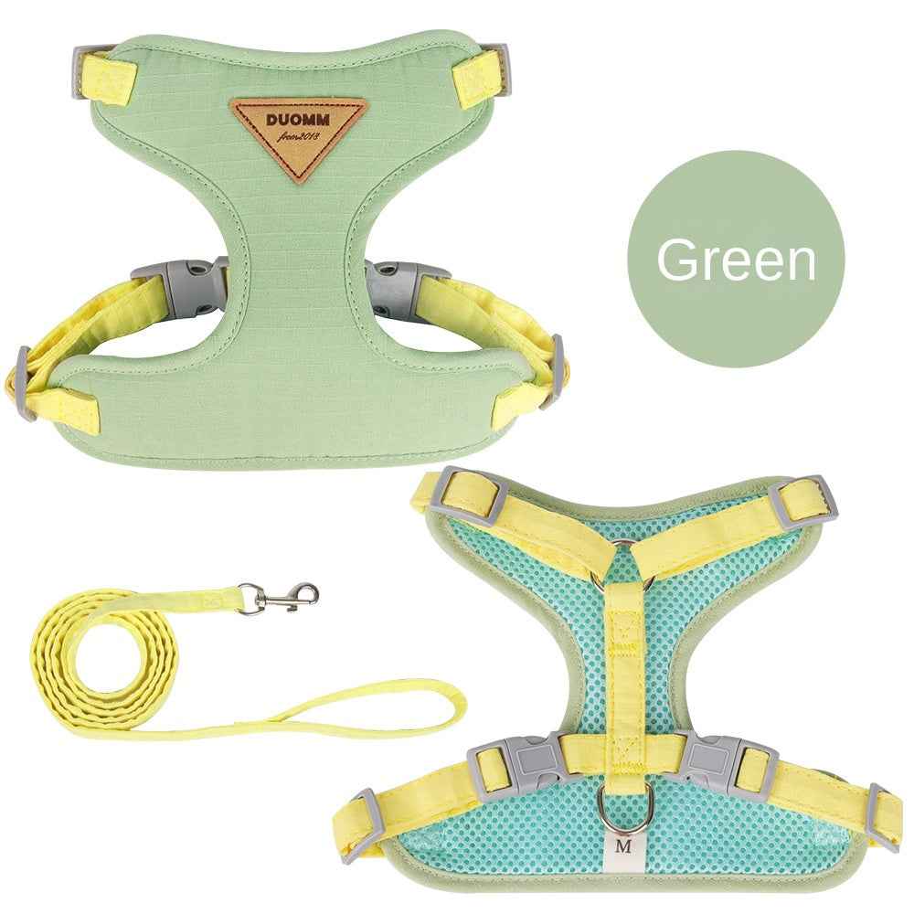 Cat traction rope to prevent breaking free cat chest harness for outdoor walking cat rope