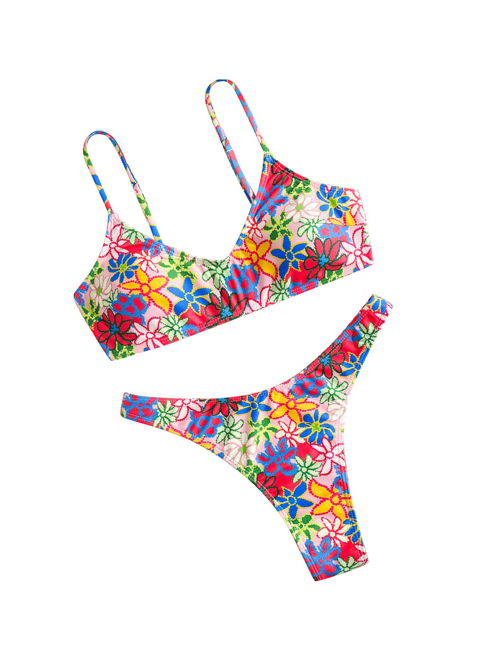 Bikini Swimwear, Sexy Printed Backless Beach Bikini Swimsuit