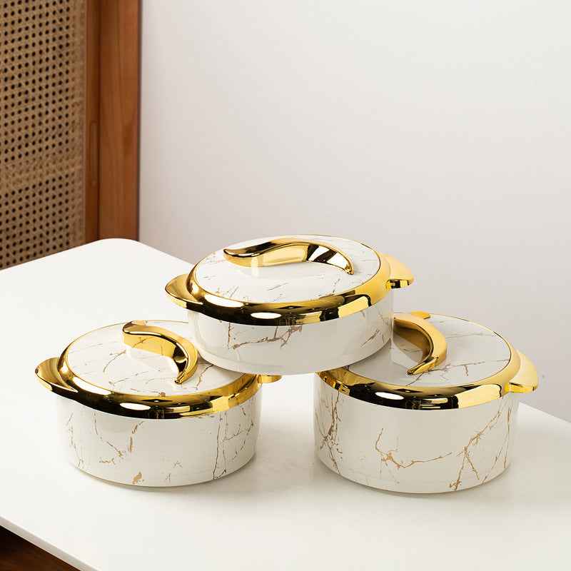 3-Piece Insulated Food Container Set (1.5L, 2L, 2.5L) - Ideal for Ramadan Celebrations, Weddings, Family Gatherings & More