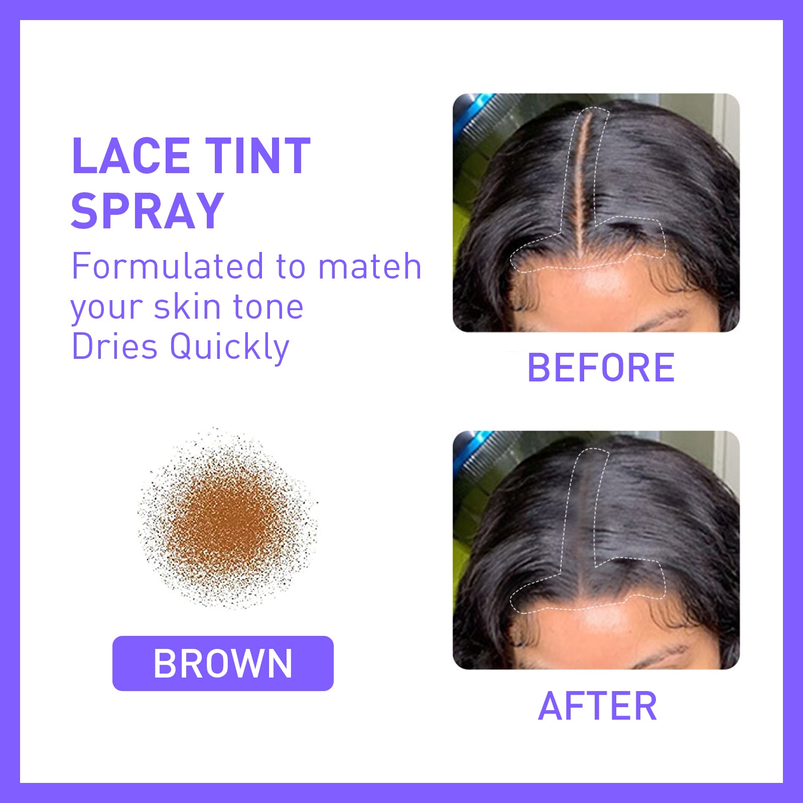 Lace Wig Set Hair Spray, Wig Hairline Seamlessly Integrated Hair Spray