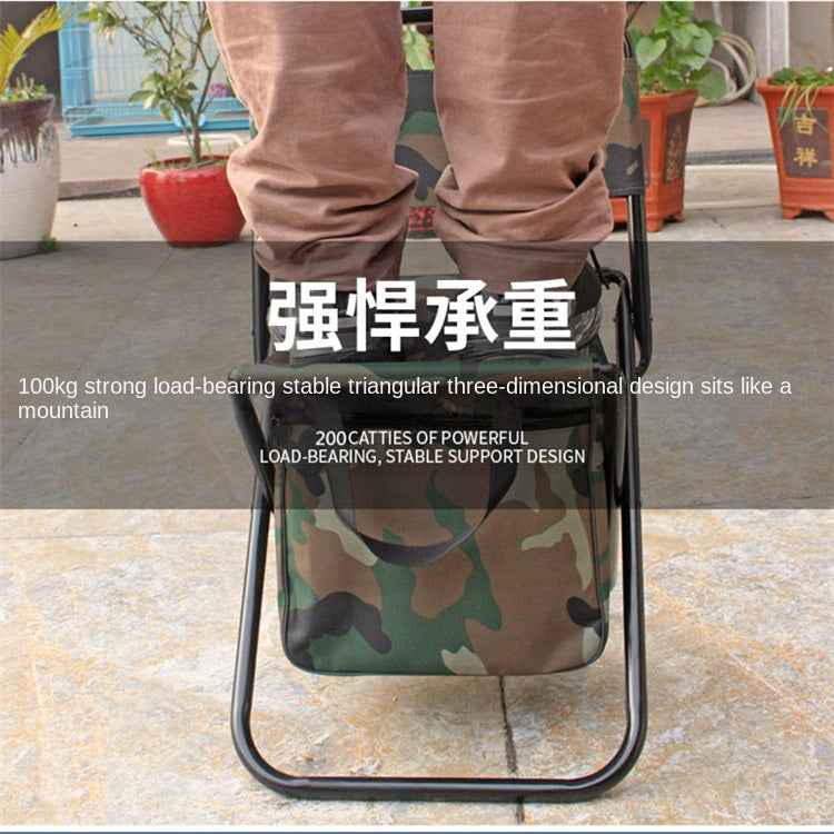 Outdoor Camping Folding Chair with Storage Backrest & Carry Bag – Lightweight Sketching Chair