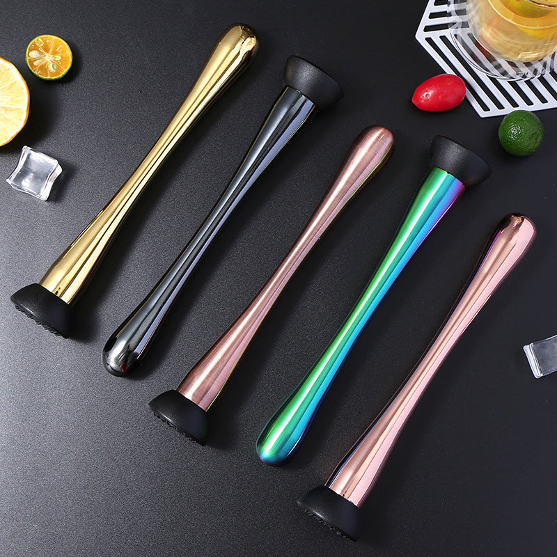 Stainless Steel Ice Crusher Muddler Bar Tool for Lemon Tea, Cocktail Mixing,