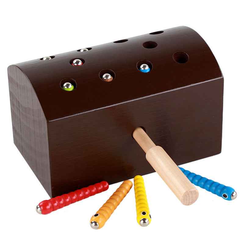 Wooden Bug Catch Game For Young Children Montessori Early Education Parent-Child Interactive Game Kindergarten Early Education Teaching Aids