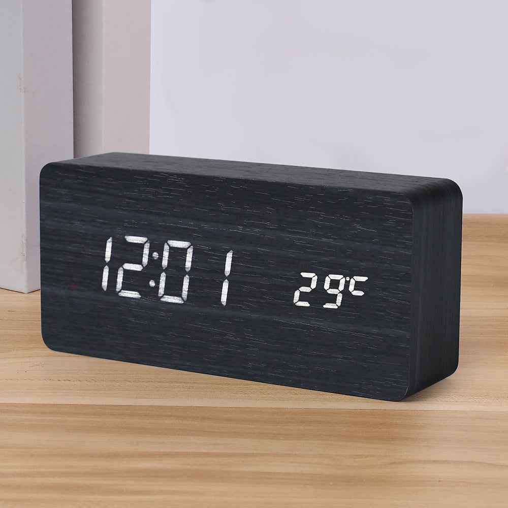 LED Digital Alarm Clock with Thermometer & Night Light