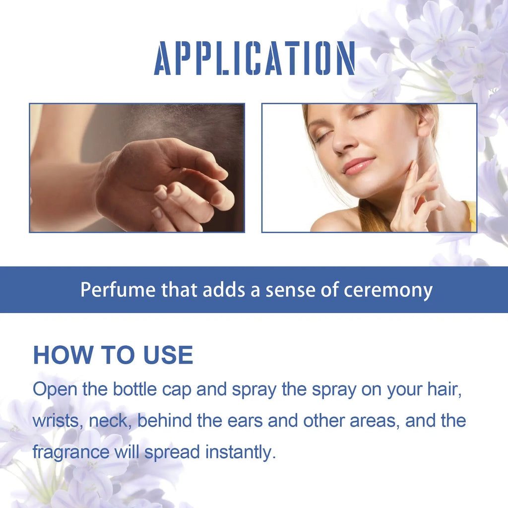 Violet Perfume Spray, Fresh Light Fragrance Behind Ears And Wrist Lasting Charm Perfume eprolo