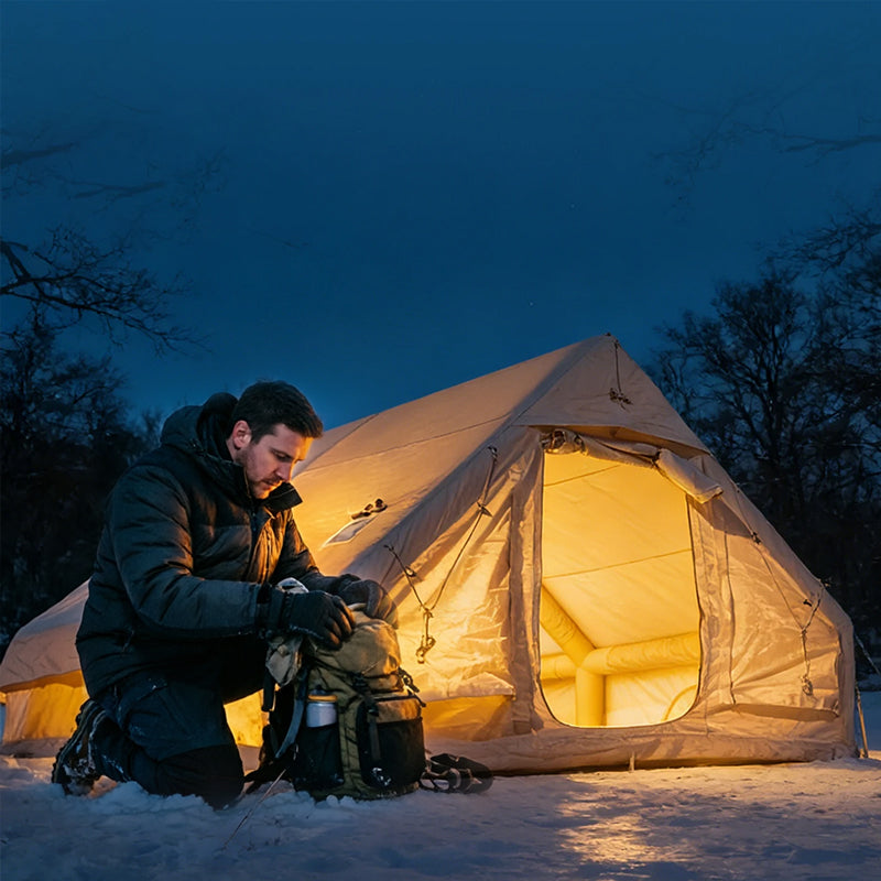 Large Inflatable Glamping Tent with Skylight, Breathable Mesh Air Tent for Summer Camping & Backpacking by eprolo