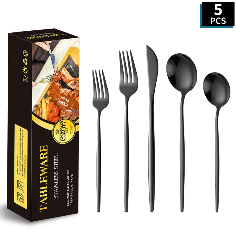 Gold Stainless Steel Cutlery Set | 4-Piece Portuguese Design Royal Beauty Queen