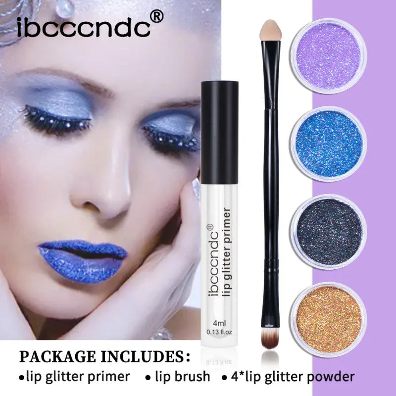 ibcccndc Glitter Lip Gloss Set Cool Color Lipstick Lip Gloss Powder Personality Lip Gloss eprolo