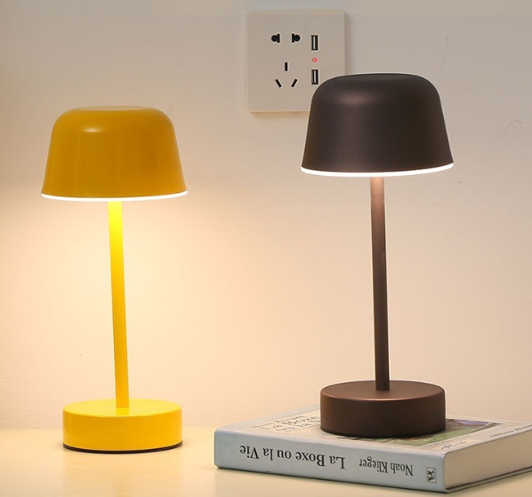 Metal Mini Night Light Touchable I-Beam Mushroom Bedroom Living Room Decor Jellyfish Ambience Lamp