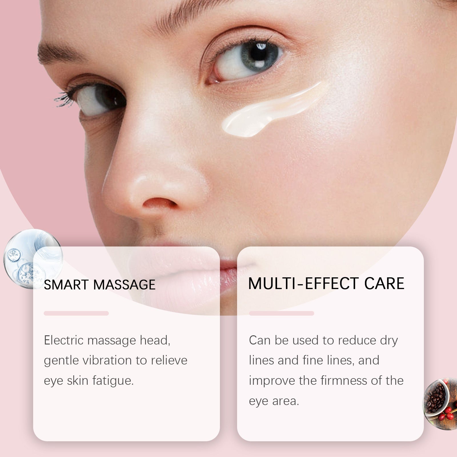 Electric Massage Eye Cream - Gentle Hydration for Delicate Eye Area, Elasticity and Nourishment, Daily Moisturizing Eye Cream