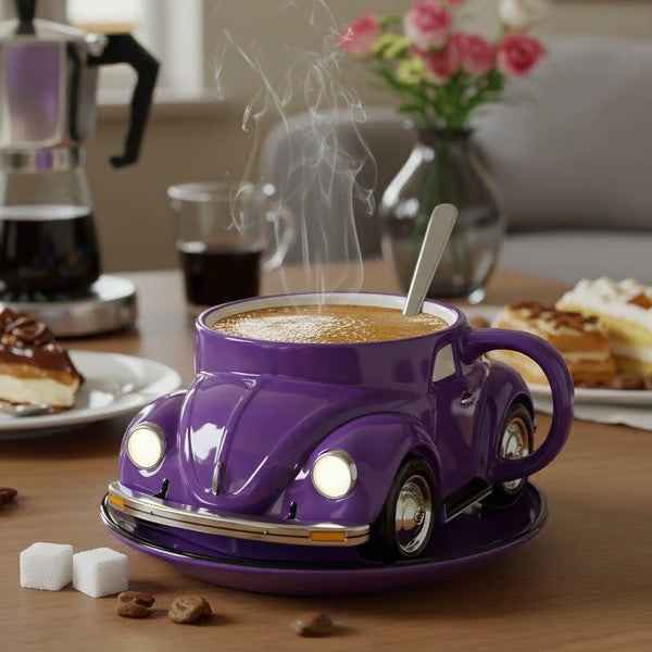 Creative Beetle Mug with 304 Stainless Steel Inner Core and Resin Craft, Beetle Design Coffee Mug
