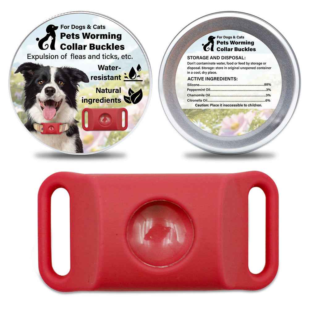 Pet Cat Dog Flea and Tick Prevention Silicone Collar with Insect Repellent Tag, Anti-Flea and Anti-Tick