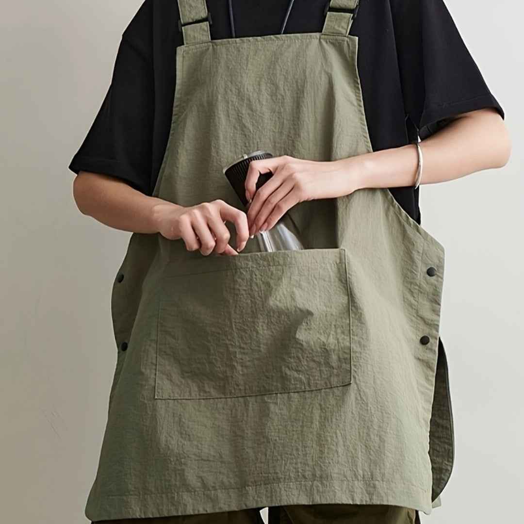 Water-Resistant Unisex Kitchen Apron for Home and Coffee Shop Use