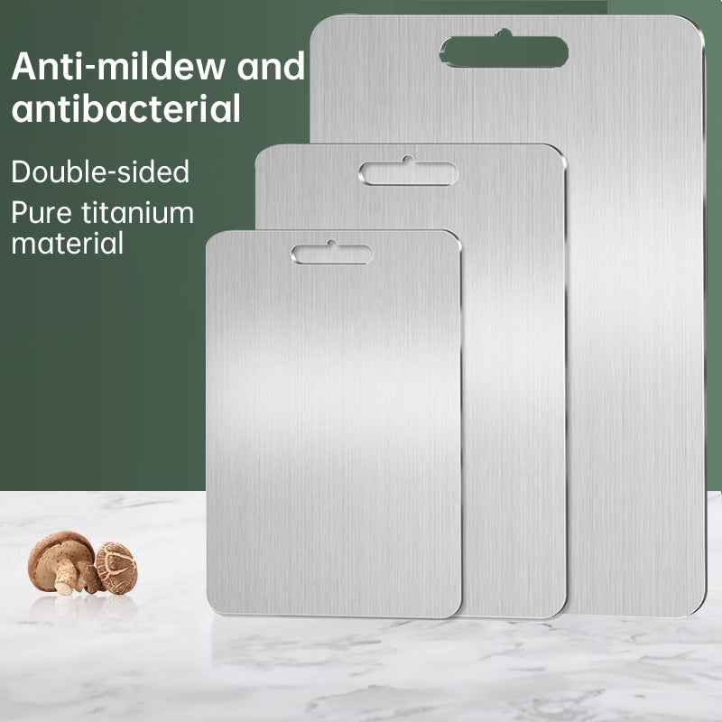 Medical - grade Pure Titanium Double - Sided Kitchen Cutting Board. Easy to clean.