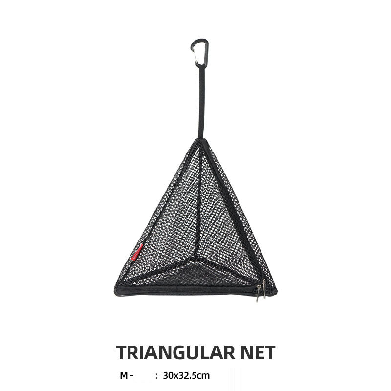 Outdoor triangular sun drying net, foldable storage net, camping hanging net, storage basket, PVC hanging net bag by eprolo