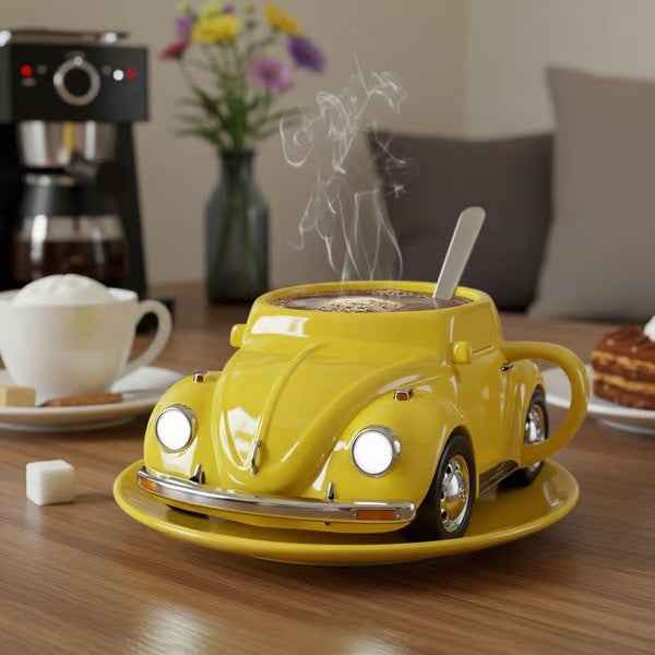 Creative Beetle Mug with 304 Stainless Steel Inner Core and Resin Craft, Beetle Design Coffee Mug