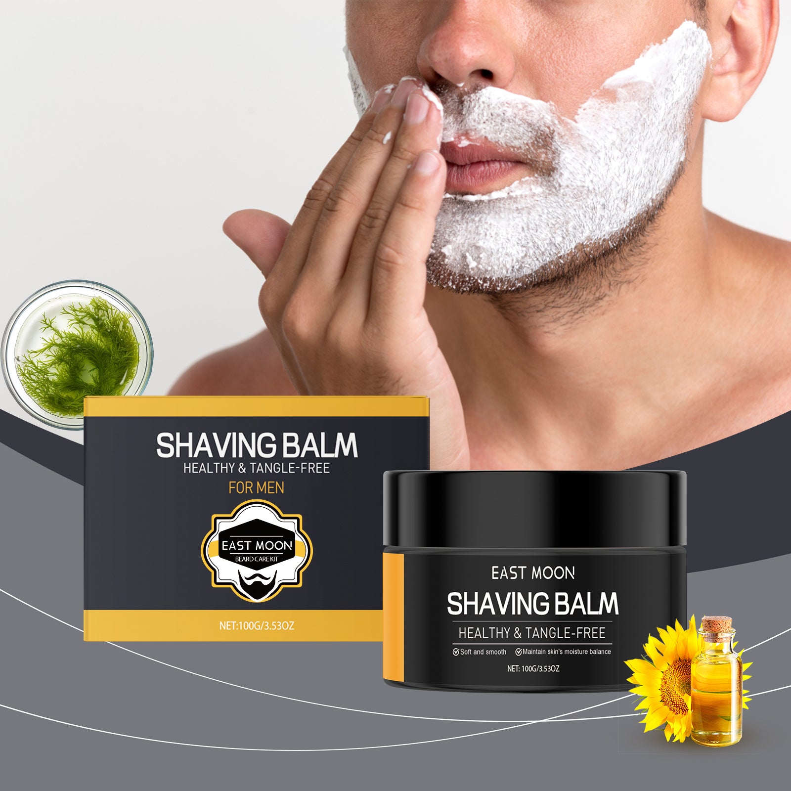 Shaving Cream Smooth, Comfortable, Moisturizing, Supple And Portable Refreshing Skin Care Shaving Cream eprolo