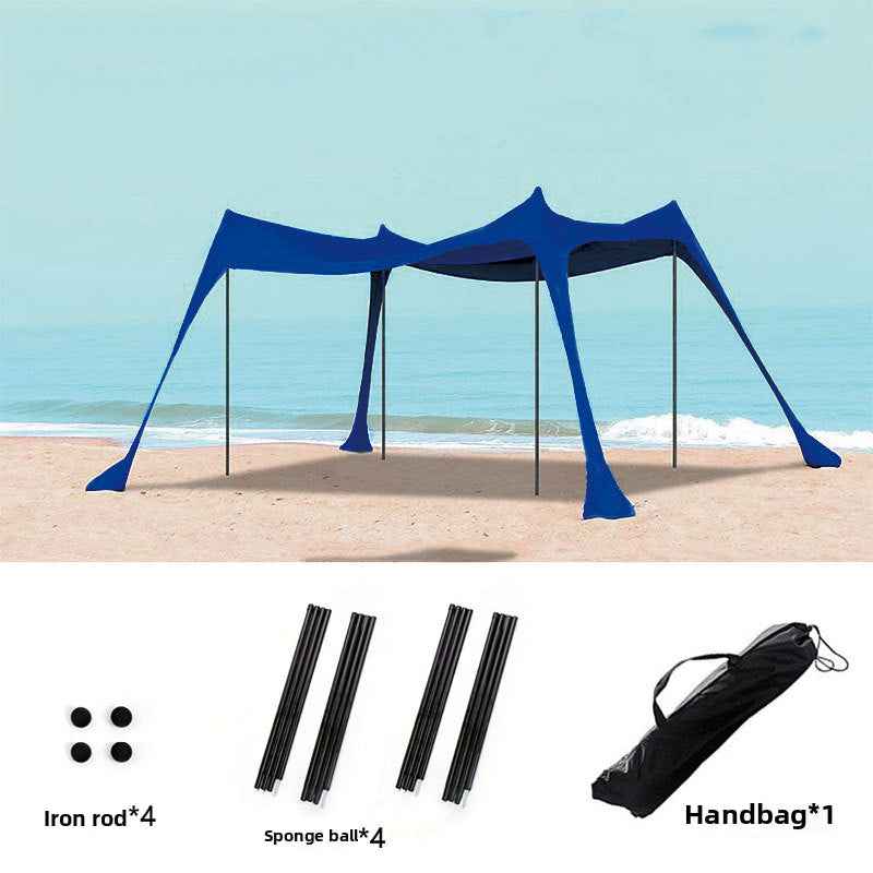 Family Beach Tent – Large Pop-Up Sun Shade Shelter with Stable Poles & Carry Bag