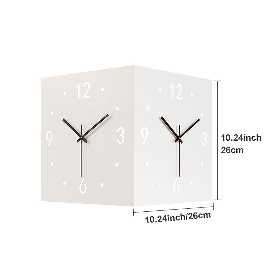 Nordic LED Corner Clock | Silent Dual-Glow Wall Clock for Home eprolo