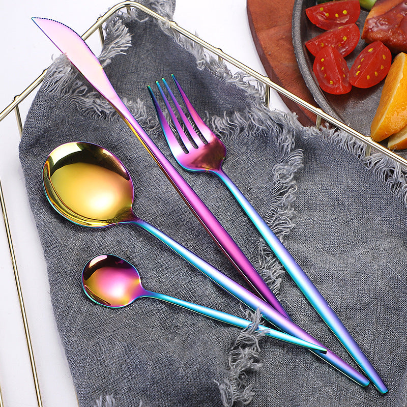 Gold Stainless Steel Cutlery Set | 4-Piece Portuguese Design Royal Beauty Queen