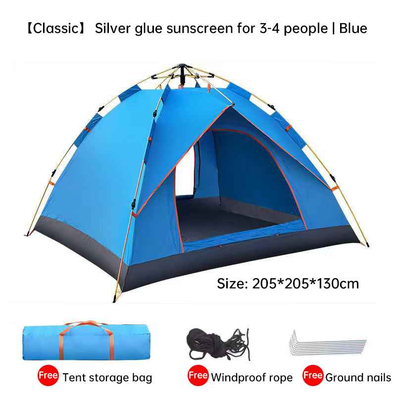 Quick-Deploy Outdoor Camping Tent – Waterproof 3-4 Person Instant Setup Shelter