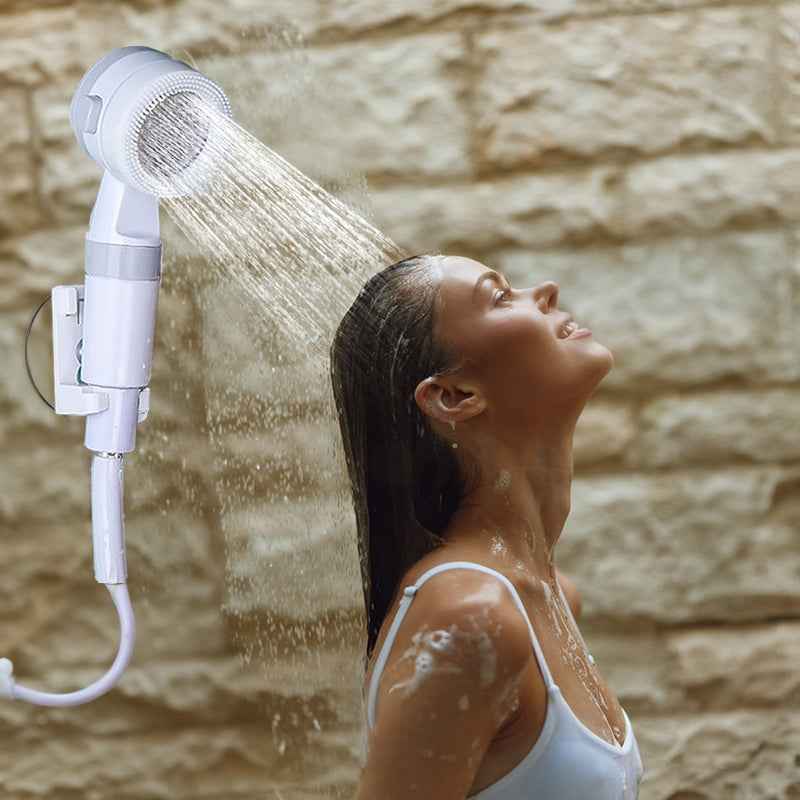 Rechargeable Electric Camping Shower Pump – Smart Digital Display, Portable Outdoor Shower