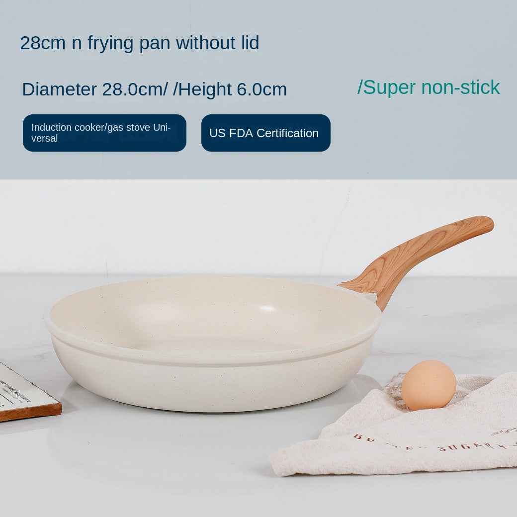 Medical stone non-stick pot soup pot stew pot frying pan wok milk pot frying pan steaming marble granite pot set