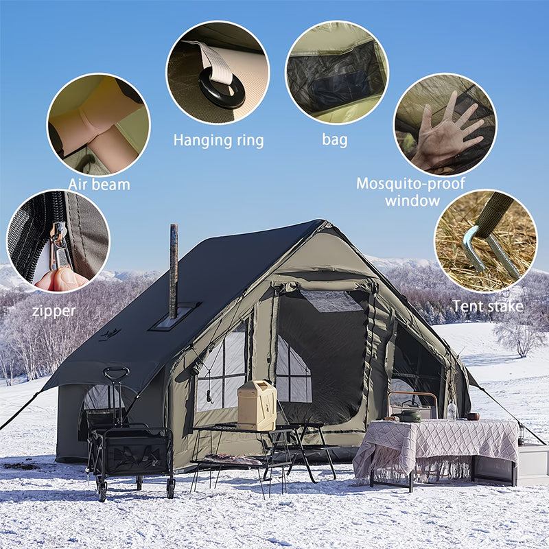 Large Inflatable Glamping Tent with Skylight, Breathable Mesh Air Tent for Summer Camping & Backpacking by eprolo