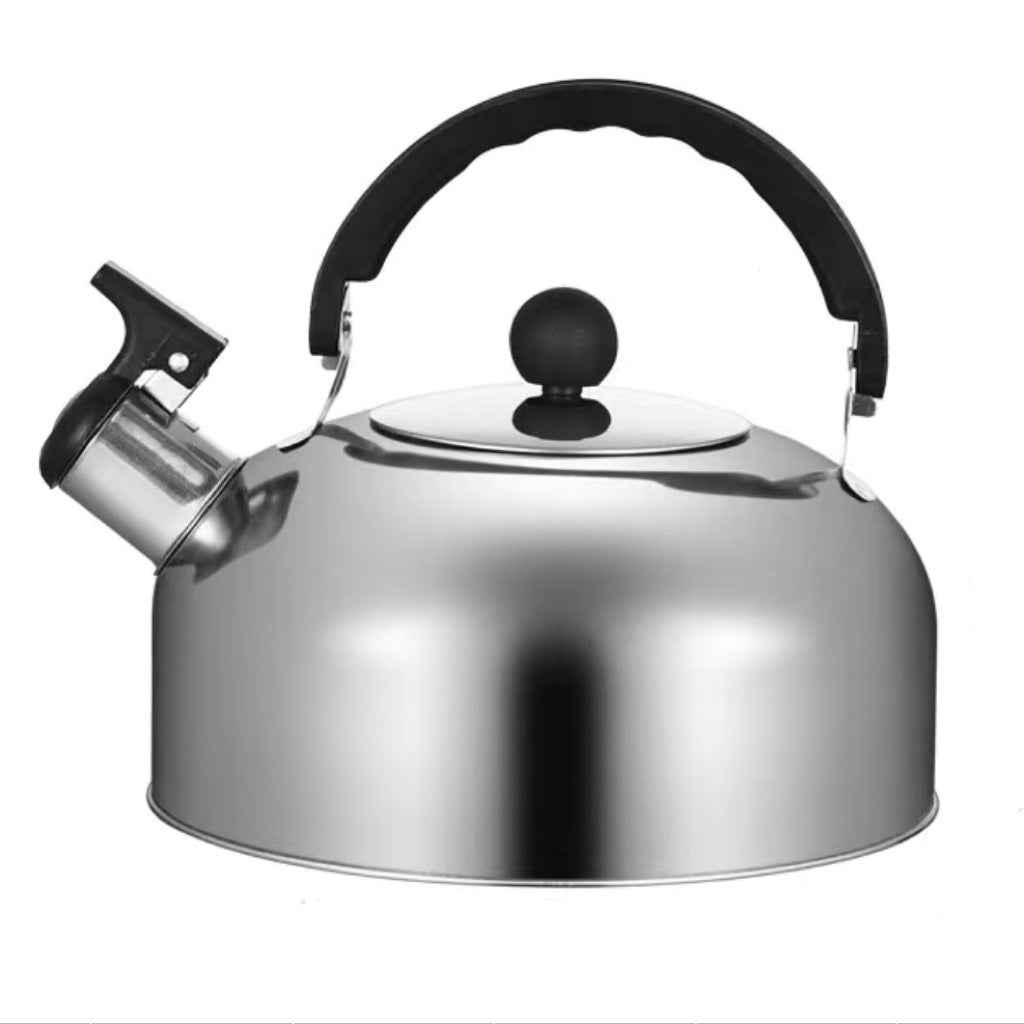A 3L stainless - steel kettle for gas heating. It features a whistle and a comfortable handle, suitable for cooking and tea.