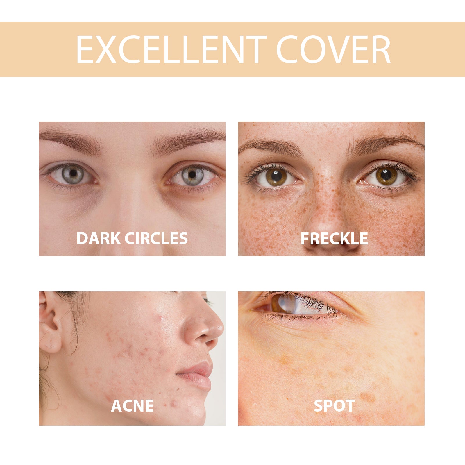 Changing Foundation, Moisturizing And Long-Lasting Natural Light Foundation To Cover Skin Blemishes