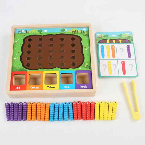 Children's classification insect catching game early education puzzle color classification matching caterpillar game