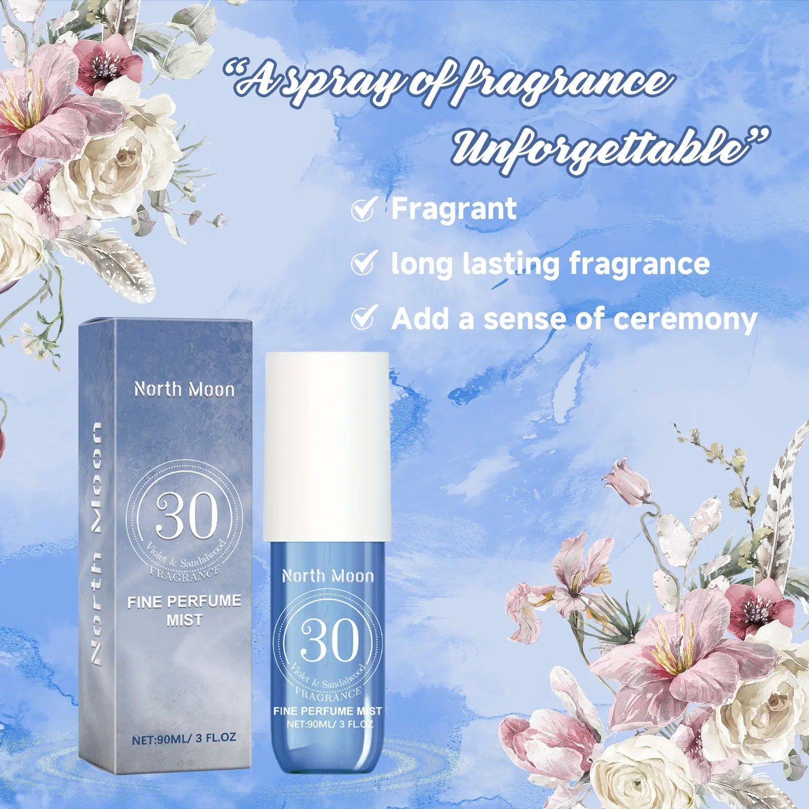 Violet Perfume Spray, Fresh Light Fragrance Behind Ears And Wrist Lasting Charm Perfume eprolo